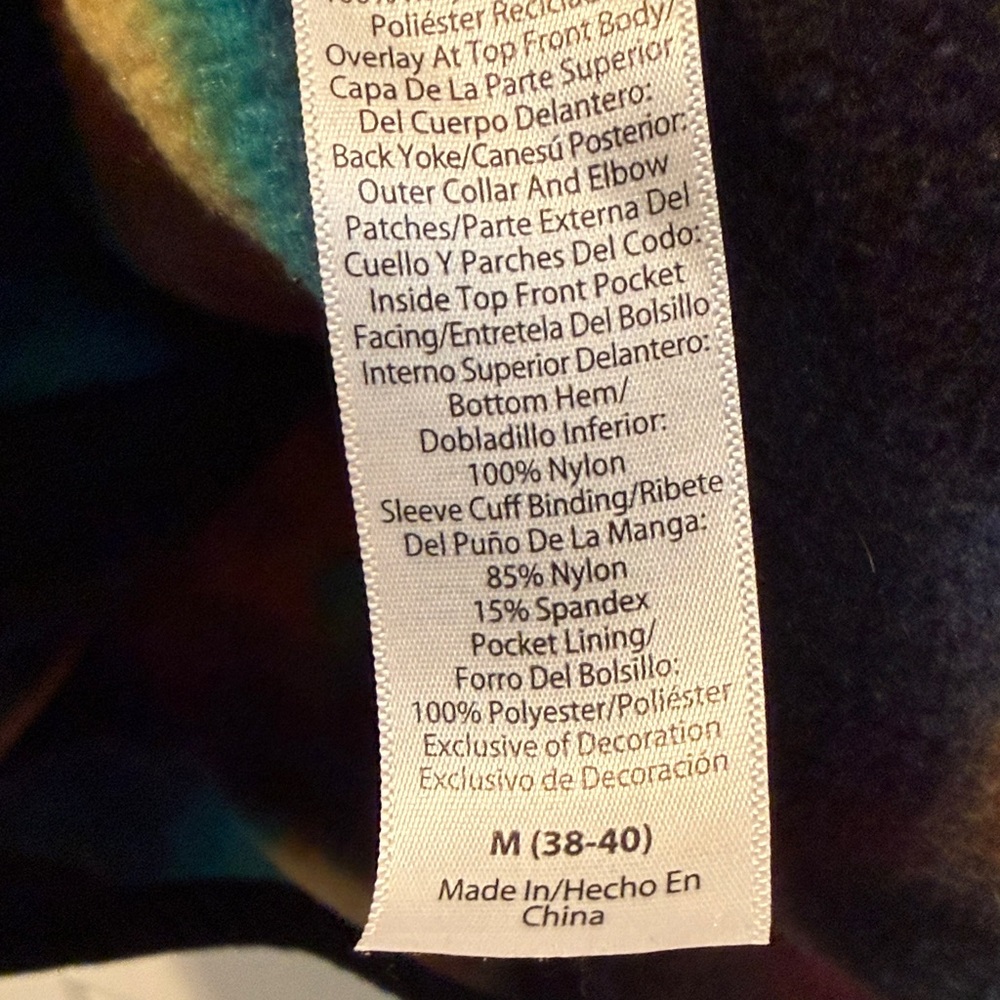Ozark Trail Men's Black and Multicolor Fleece Jacket size M - Picture 6 of 7